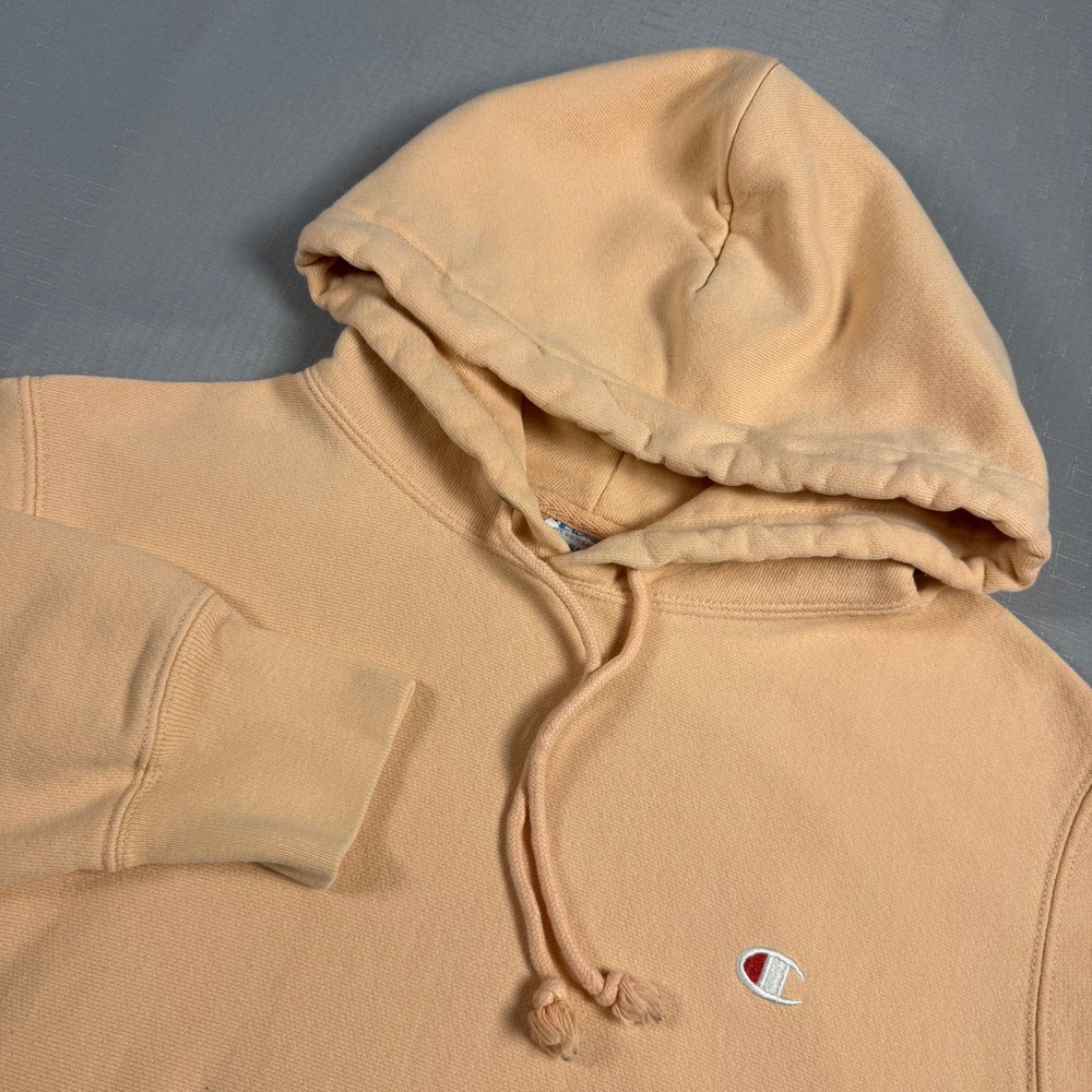 Champion Reverse Weave Hoodie Small Peach Orange Pullover Sweatshirt S